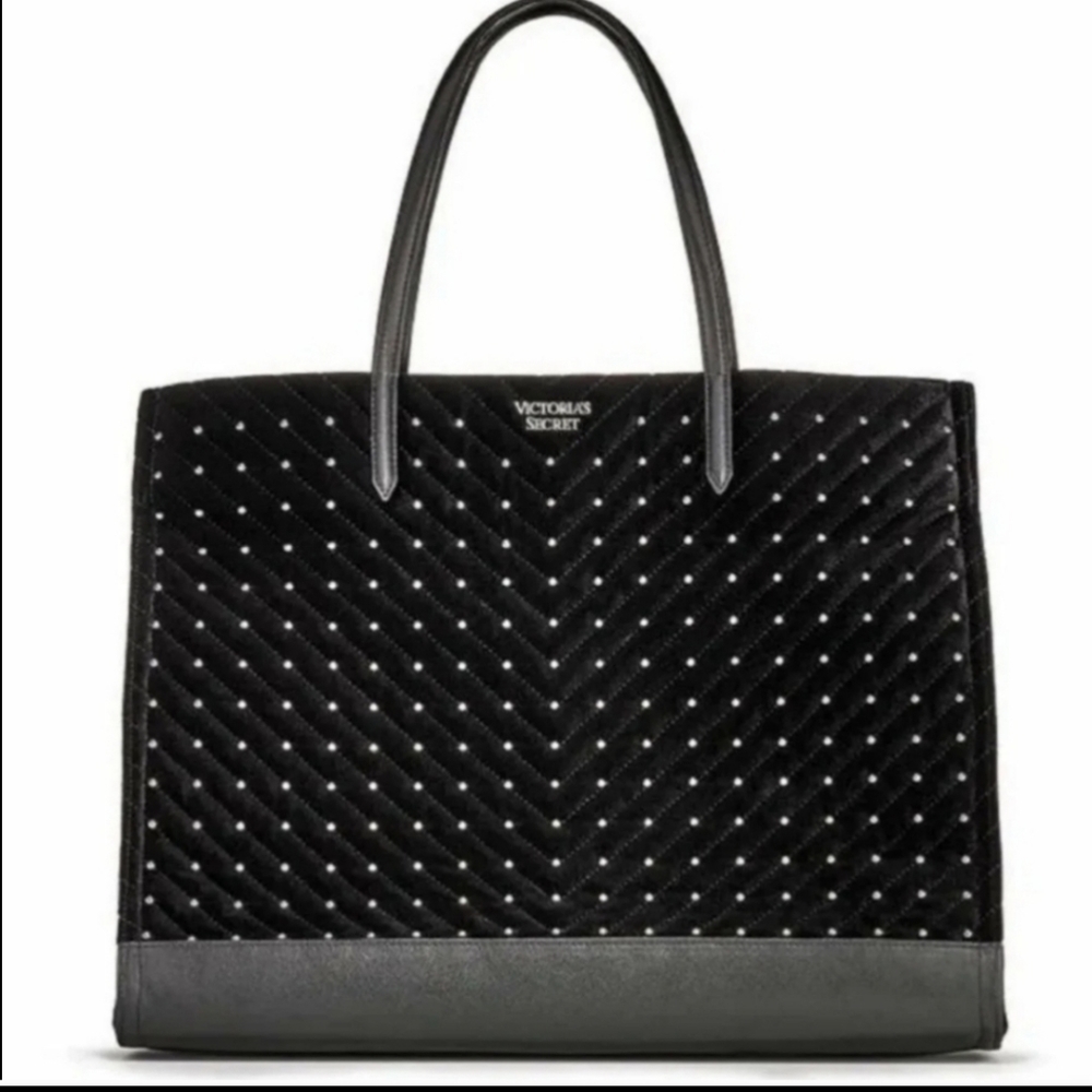 VS Large Studded Velvet Tote
